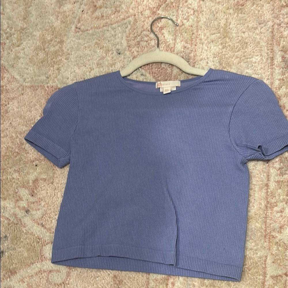 Blue Short Sleeve Tee Casual Fit